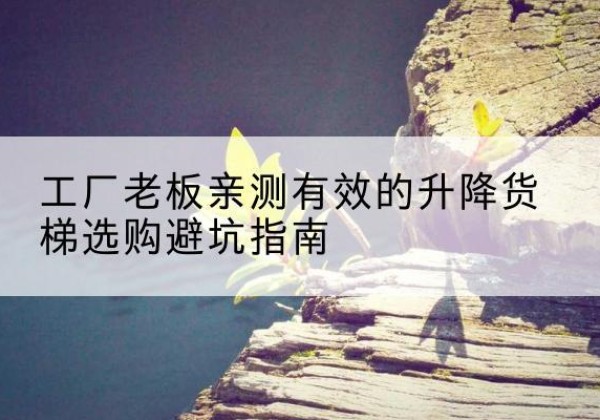苏仙升降货梯怎么选-工厂老板亲测有效的升降货梯选购避坑指南